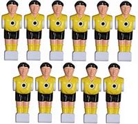 1a-sports Charlsten Lot de 11 figurines de babyfoot pour barres de 16 mm avec vis et écrous Jaune/noir