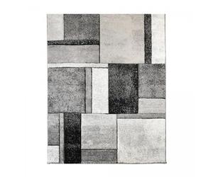1A2T - Petit Tapis d'Entree Interieur Gris 60x110 cm - Tapis Salon Moderne Design LYN8 GEOME Trique Rectangulaire - Tapis Entrée Intérieur idéal pour l'entrée, 1446