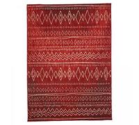 1A2T - Tapis Berbere Salon 140x200 cm Rouge - Tapis Design Scandinave Moderne Tapis Jute Geometrique - Tapis Berbére à Poils Ras Idéal pour Le Salon, 3108