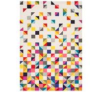 1A2T - Tapis Carré - Tapis Salon Moderne Design Geometrique - Tapis Salon Multicolore 160x160 cm - Tapis à Poils Ras idéal pour Le Salon, 2618