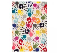 1A2T - Tapis Enfant 100x100cm, Tapis Chambre Tapis Multicolore, Tapis de Forme Carré, 2619