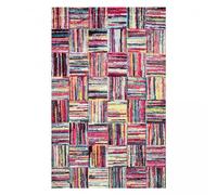 1A2T - Tapis Salon Moderne Design Geometrique - Tapis Salon Multicolore 120 x 170 cm - Tapis à Poils Ras Rectangulaire idéal pour Le Salon, 2622