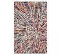 1A2T - Tapis Salon Moderne Design Tapis Jute Geometrique - Tapis Salon Multicolore 120 x 170 cm - Tapis à Poils Ras Rectangulaire idéal pour Le Salon, 2621