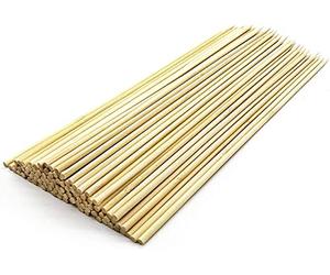 1ABOVE 150 Pieces Natural Wooden Skewers for BBQ，Appetizer, Cocktail, Kabob,Fruit and Chocolate Fountain SIZE-250 MM(10INCH) (1)