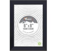 1ABOVE Cadre photo mural autoportant noir nervuré 15,2 x 20,3 cm