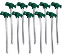 1Above Lot de 10 piquets de Tente | Piquets de tempête Robustes | Pointes Super tranchantes | Acier galvanisé antirouille | 25 x 2,4 cm | Idéal pour tentes, tonnelles et auvents