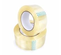 1ABOVE Lot de 2 rouleaux de ruban adhésif transparent pour emballage 48 mm x 66 m | 54 microns | Idéal comme ruban adhésif transparent pour colis, ruban adhésif d'emballage solide et robuste pour