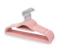 1ABOVE Lot de 20 cintres antidérapants en Velours de qualité supérieure (44 cm) avec Barre à Cravate, Crochets pivotants à 360° - Gain de place, Robustes pour Tenir Veste, Pull et Pull (Lot de 20