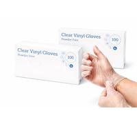 1ABOVE Lot de 200 gants jetables en vinyle transparent | Latex | Sans poudre | Utilisation pour la nourriture, la sécurité, le nettoyage, etc. (Extra large)
