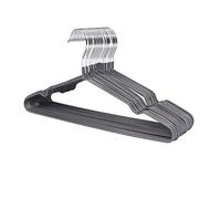 1Above Lot de 25 cintres métalliques avec revêtement en Caoutchouc de qualité supérieure - Résistants - Gain de Place - pour penderie - pour penderie et Porte-Manteaux - Chromés - Gris