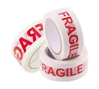 1ABOVE Lot de 3 rouleaux de ruban adhésif Fragile pour emballage 48 mm x 66 m | 54 microns | Idéal comme ruban adhésif transparent pour colis, ruban adhésif d'emballage solide et transparent pour