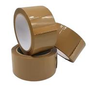 1ABOVE Lot de 3 rouleaux de ruban adhésif marron pour emballage 48 mm x 66 m | 54 microns | Idéal comme ruban adhésif transparent pour colis, ruban adhésif d'emballage solide et transparent pour