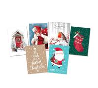 1ABOVE Lot de 30 boîtes de cartes de Noël assorties