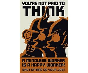 1art1 40721 Poster Futurama Don't Think 91 X 61 cm