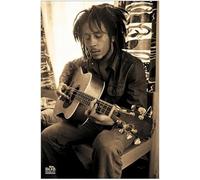 1art1 43912 Poster Bob Marley Sepia Guitare 91 X 61 cm