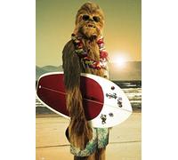 1art1 59791 Star Wars Poster Chewie Surfeur 91 x 61 cm