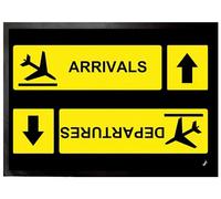 1art1 Aéroports Arrivals Departures Paillasson Essuie-Pieds 70x50 cm