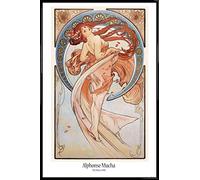 1art1 Alphonse Mucha Affiche Murale et Cadre (Plastique) - La Danse, 1898 (91 x 61cm)