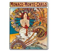 1art1 Alphonse Mucha Monaco Monte Carlo, 1897 Tapis De Souris 23x19 cm