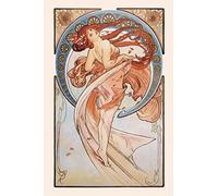1art1 Alphonse Mucha Poster Impression sur Toile La Danse, 1898 Affiche Murale XXL Encadrée | Tendue sur Cadre en Bois | Tableau 60x40 cm
