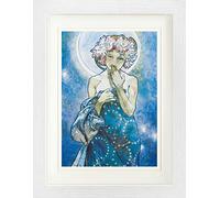 1art1 Alphonse Mucha Poster La Lune, 1902 Affiche Encadrée avec Passe-Partout Élégant | Images Murales | dans Un Cadre Photo 40x30 cm
