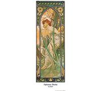 1art1 Alphonse Mucha Poster Le Soir Affiche Reproduction 91x30 cm
