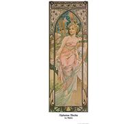 1art1 Alphonse Mucha Poster Les Heures du Jour, Éveil du Matin, 1899 Affiche Reproduction 91x30 cm