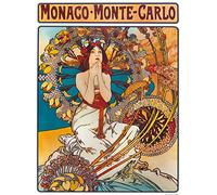 1art1 Alphonse Mucha Poster Monaco Monte Carlo, 1897 Affiche Reproduction 80x60 cm