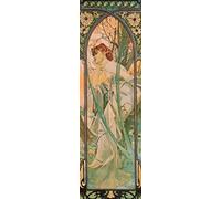 1art1 Alphonse Mucha Sticker Mural Les Heures du Jour, Rêverie du Soir, 1899 Poster Papier Peint Autocollant 240x75 cm