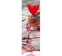 1art1 Amour I Love You Coeur Et Fleurs, 1 Partie Poster Papier Peint 250x79 cm