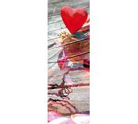1art1 Amour Poster I Love You Coeur Et Fleurs Affiche Reproduction 91x30 cm