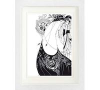 1art1 Aubrey Beardsley Poster La Jupe De Paon, 1892, Détail Affiche Encadrée avec Passe-Partout Élégant | Images Murales | dans Un Cadre Photo 40x30 cm