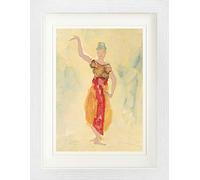 1art1 Auguste Rodin Poster Danseuse Cambodgienne, 1906 Affiche Encadrée avec Passe-Partout Élégant | Images Murales | dans Un Cadre Photo 40x30 cm