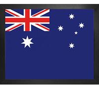 1art1 Australie Affiche Reproduction et Cadre (MDF) - Drapeaux du Monde (50 x 40cm)