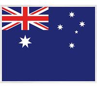 1art1 Australie Affiche Reproduction et Cadre (Plastique) - Drapeaux du Monde (50 x 40cm)