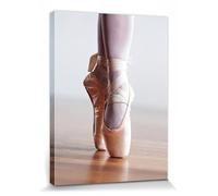 1art1 Ballet Poster Impression sur Toile Pointes, Relevé Affiche Murale XXL Encadrée | Tendue sur Cadre en Bois | Tableau 40x30 cm