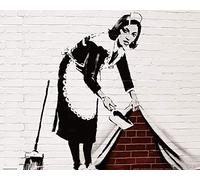 1art1 Banksy Poster Femme De Chambre, Balayé Au-Dessous Affiche Murale 50x40 cm