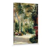 1art1 Carl Blechen Poster Impression sur Toile Palmeraie De l'île Aux Paons à Potsdam, 1832 Affiche Murale XXL Encadrée | Tendue sur Cadre en Bois | Tableau 120x80 cm