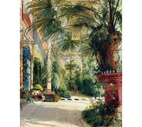 1art1 Carl Blechen Poster Palmeraie De l'île Aux Paons à Potsdam, 1832 Affiche Reproduction 50x40 cm