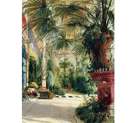 1art1 Carl Blechen Poster Palmeraie De l'île Aux Paons à Potsdam, 1832 Affiche Reproduction 80x60 cm