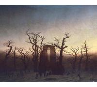 1art1 Caspar David Friedrich Poster Abbaye dans La Forêt De Chênes, 1808 Affiche Reproduction 50x40 cm