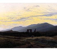 1art1 Caspar David Friedrich Poster Ruines du Monastère d'Eldena dans Les Monts des Géants, 1830-1834 Affiche Reproduction 50x40 cm