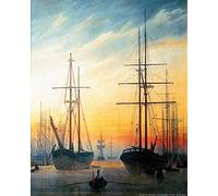 1art1 Caspar David Friedrich Poster Vue du Port, 1815-16 Affiche Reproduction 50x40 cm