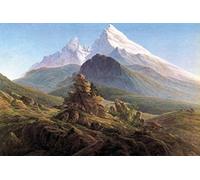 1art1 Caspar David Friedrich Sticker Mural Le Watzmann, vers 1824-1825 Poster Papier Peint Autocollant 180x120 cm