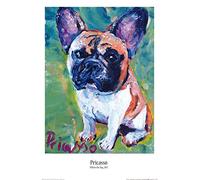 1art1 Chiens Poster Portrait d'un Bouledogue Français Affiche Murale 91x61 cm