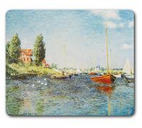1art1 Claude Monet Bateaux Rouges À Argenteuil, 1875 Tapis De Souris 23x19 cm