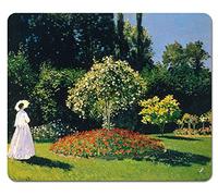 1art1 Claude Monet Dame en Blanc au Jardin, 1867 Tapis De Souris 23x19 cm