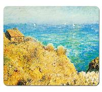 1art1 Claude Monet La Cabane des Douaniers À Varengeville, 1882 Tapis De Souris 23x19 cm
