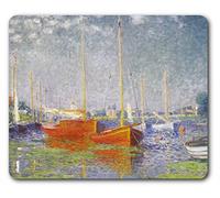 1art1 Claude Monet Les Bateaux Rouges, Argenteuil, 1875 Tapis De Souris 23x19 cm