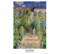1art1 Claude Monet Poster Le Jardin De Monet À Vétheuil, 1881 Affiche Murale 91x61 cm